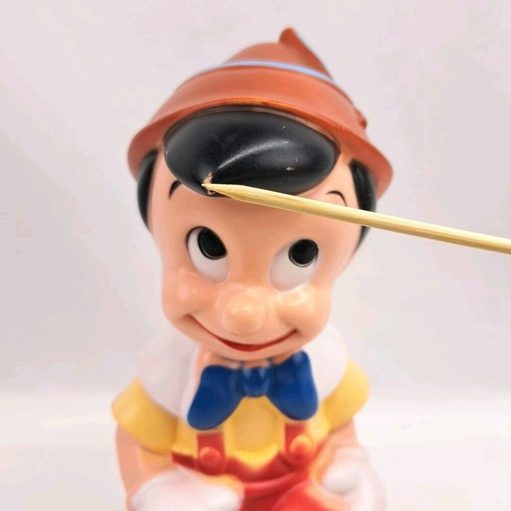 Disney Vintage Plastic Pinocchio Piggy Bank - Picture 12 of 16